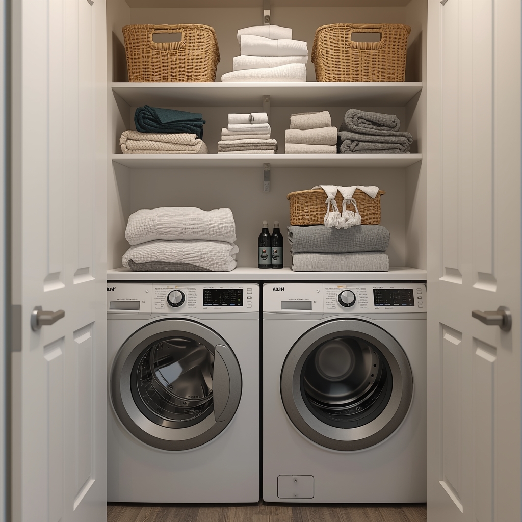 Laundry closet clean
