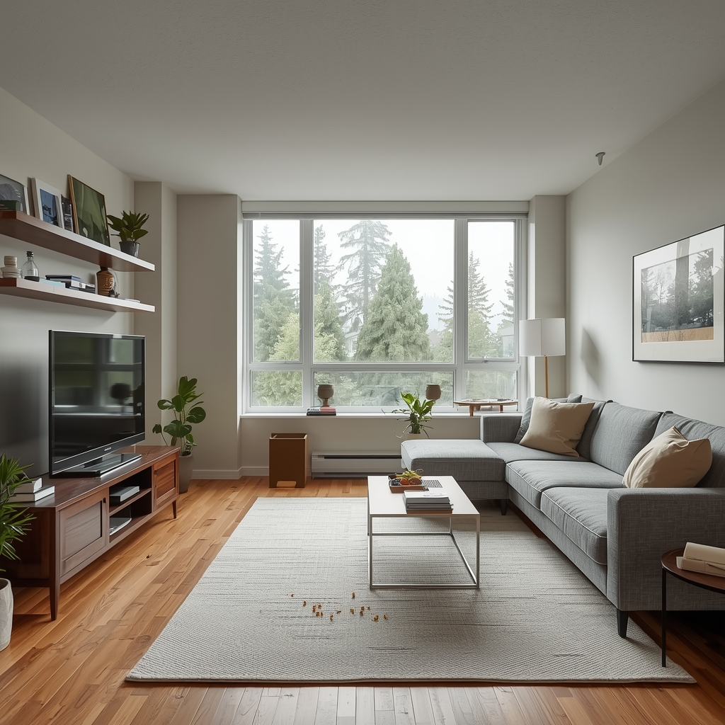 Living room detail clean